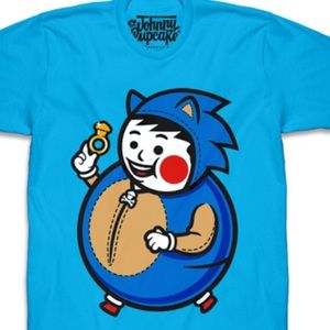 Johnny Cupcakes Speedy Big Kid Size Men’s Small Sonic T-Shirt NEW graphic tee